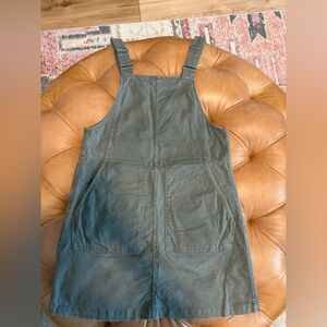 Olive green jumper dress.